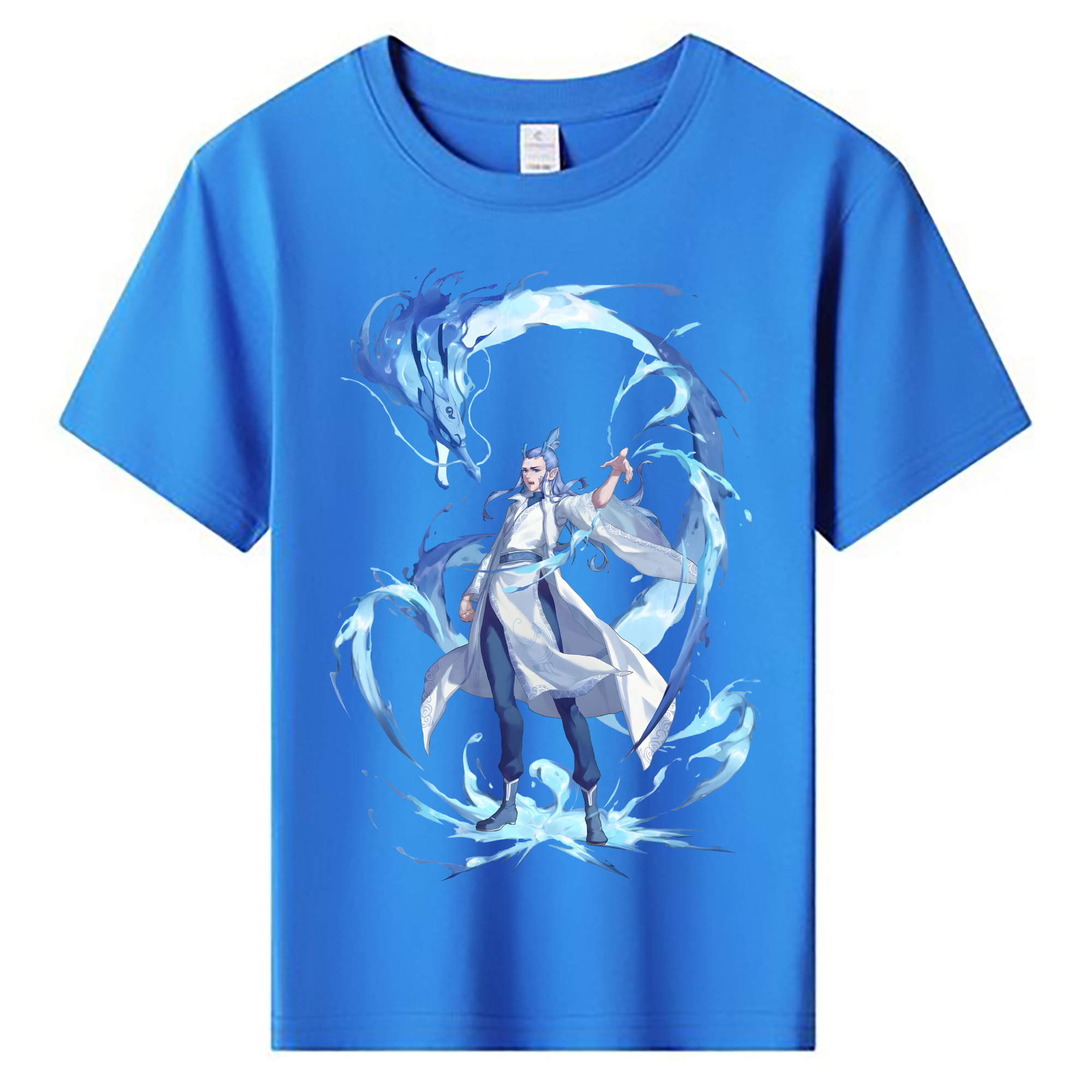（画像用） Ne Zha 2 ナタ 魔童の大暴れ 綿100％キッズTシャツ（フロントプリント）